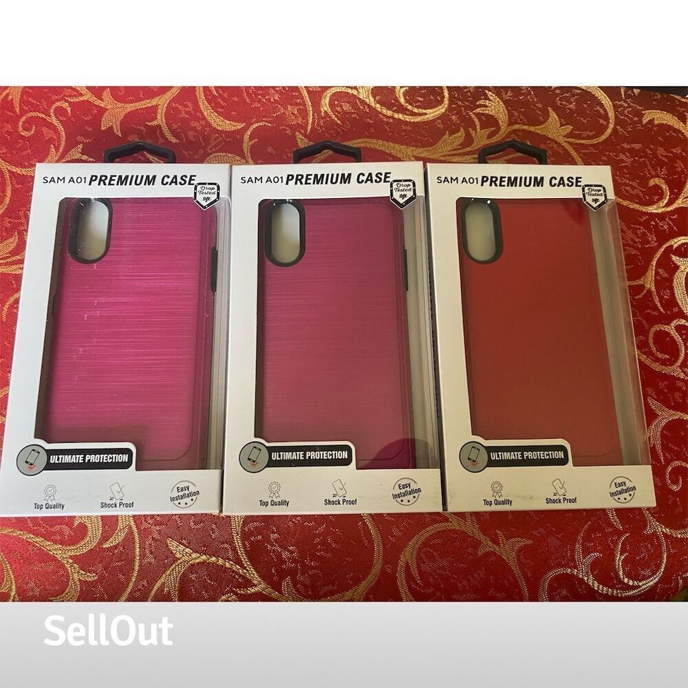 Phone Case for Samsung A01 Black Shock Proof Fashionable Design